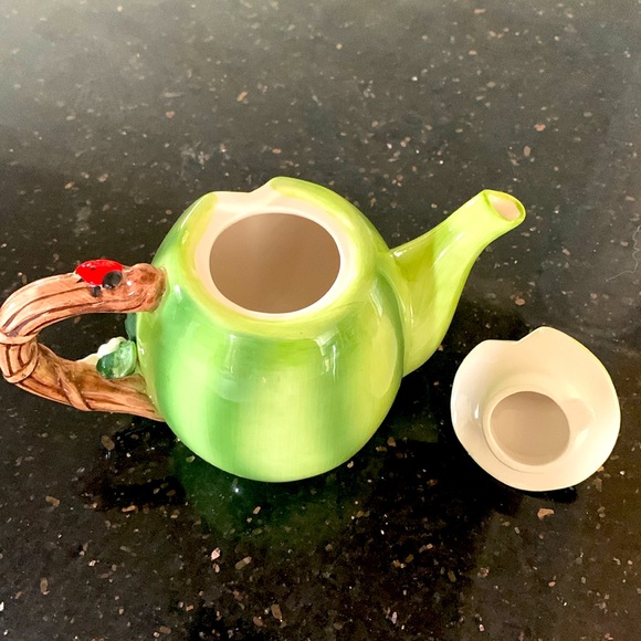 Teapot mini porcelain glazed vintage - Picture 3 of 5